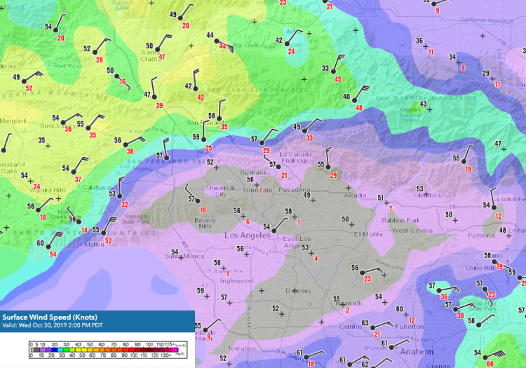 Wind Forecast map